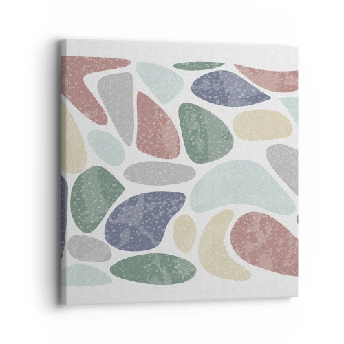 Tablou pe pânză - Un mozaic de culori pudrate - 30x30 cm