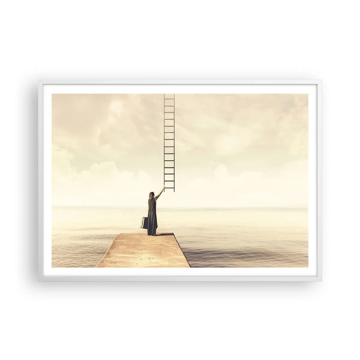 Poster în ramă albă - O călătorie conceptuală - 100x70 cm