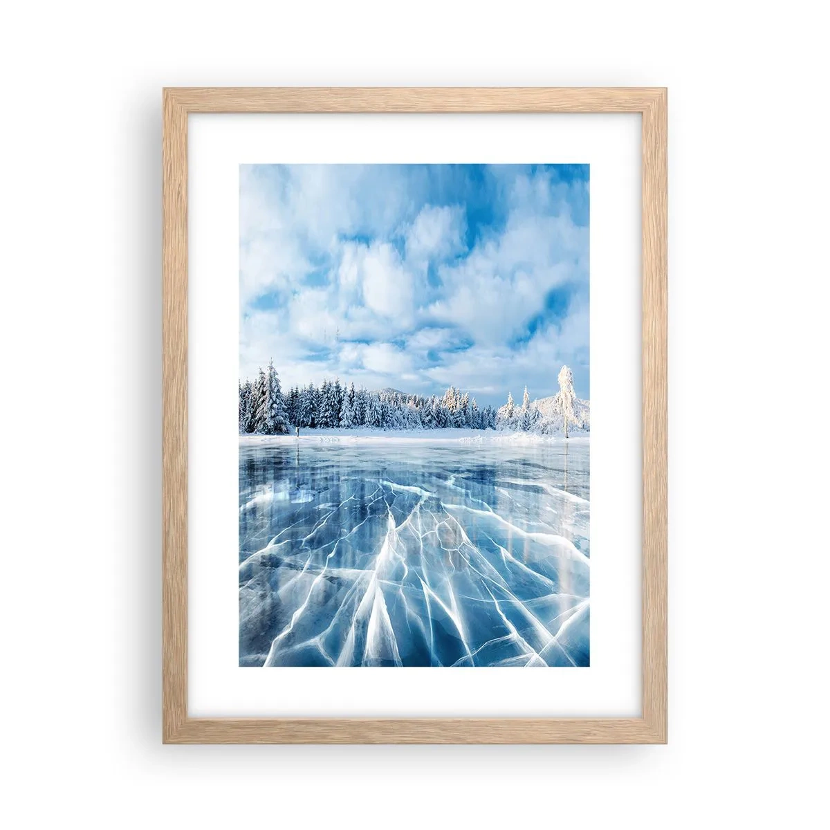 Poster în ramă de stejar deschis - O priveliște orbitoare și cristalină - 30x40 cm