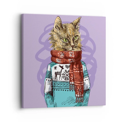 Tablou pe pânză - Motanul nu numai încălțat - 30x30 cm