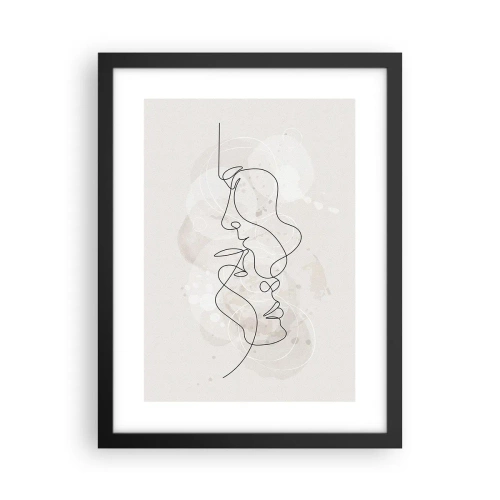 Poster în ramă neagră - Încurcați într-o îmbrățișare - 30x40 cm