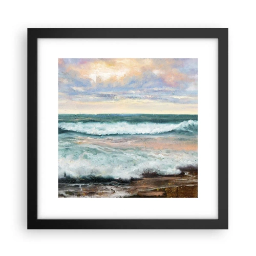 Poster în ramă neagră - Aici îți vei alina sufletul - 30x30 cm