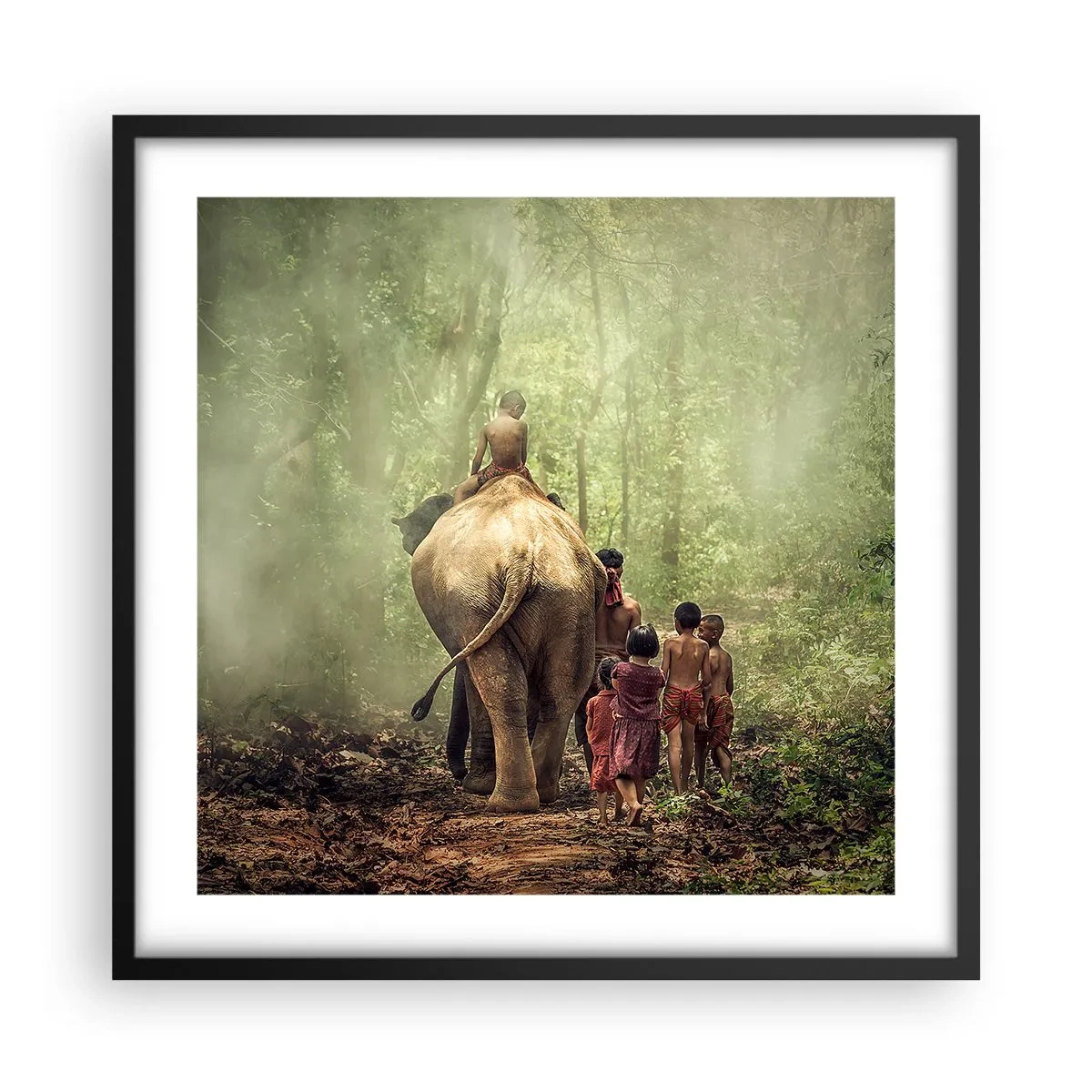 Poster în ramă neagră - Noua Carte a Junglei - 50x50 cm