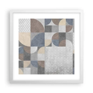Poster în ramă albă - Fantezie ceramică - 40x40 cm