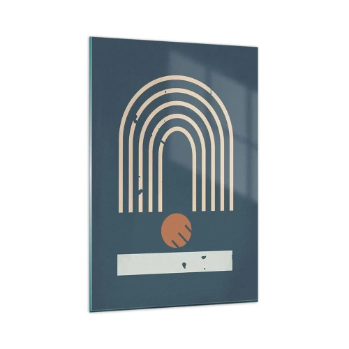 Tablou pe sticlă - Geometrie în funcție de rodie - 80x120 cm