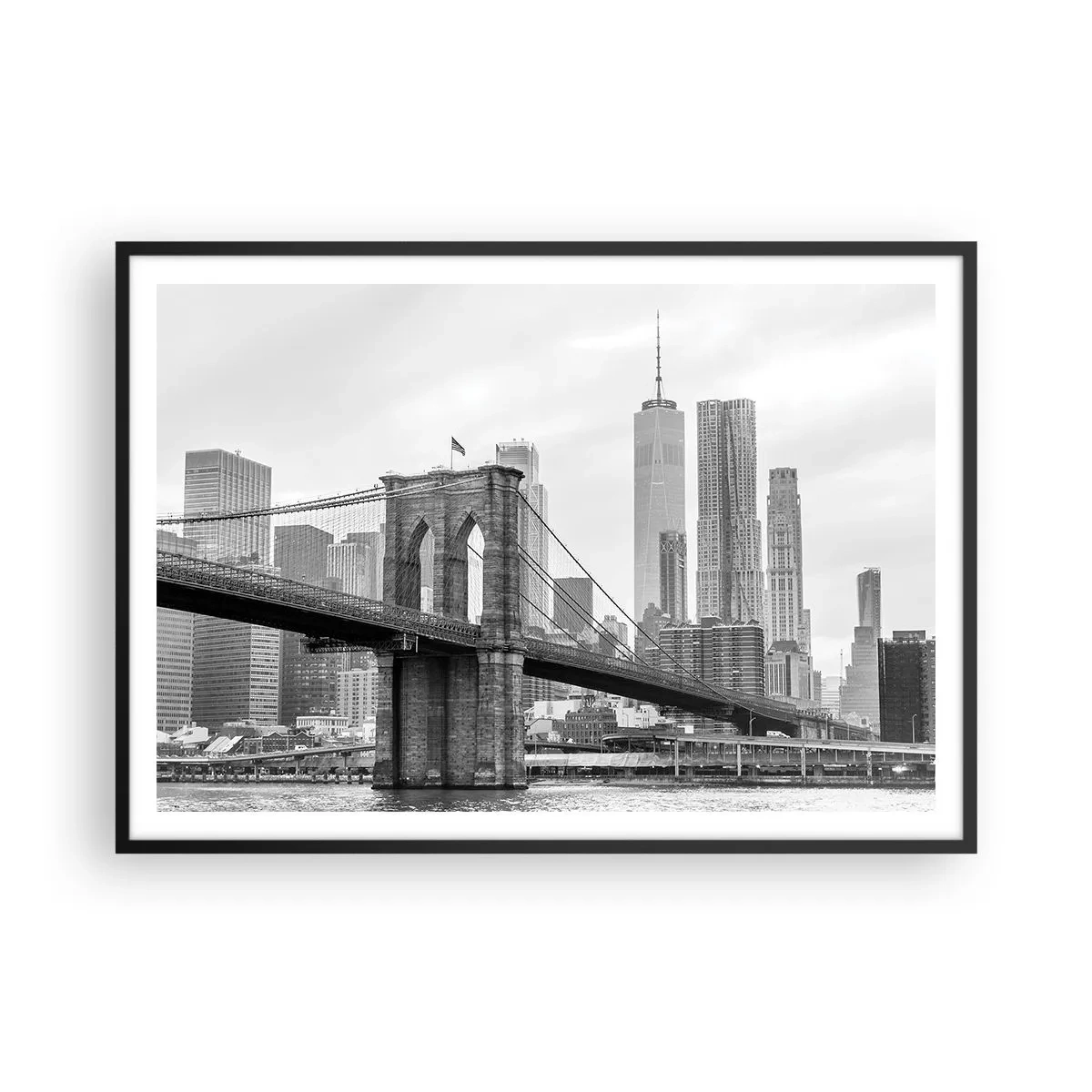 Poster în ramă neagră - New York vibes - 100x70 cm