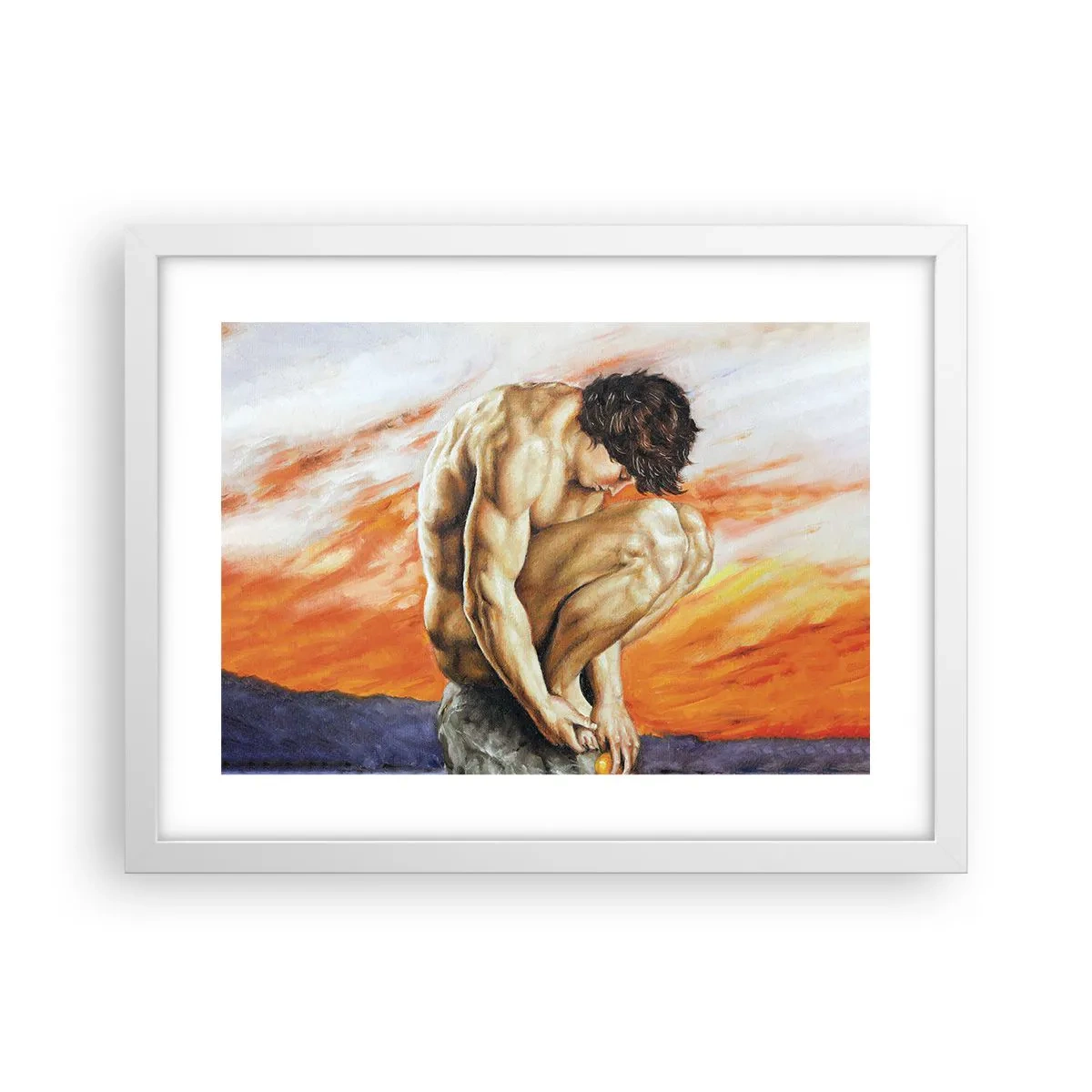 Poster în ramă albă - Ascultându-se pe sine - 40x30 cm