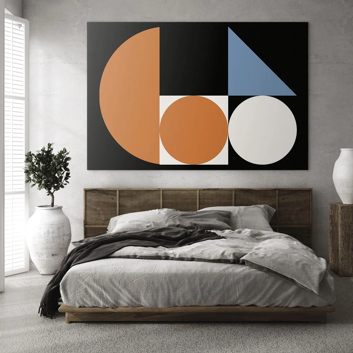 Tablou pe sticlă - Sistem de figuri - 100x70 cm