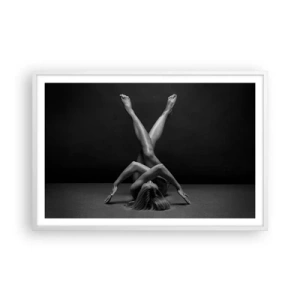 Poster în ramă albă - Geometria nudității - 91x61 cm