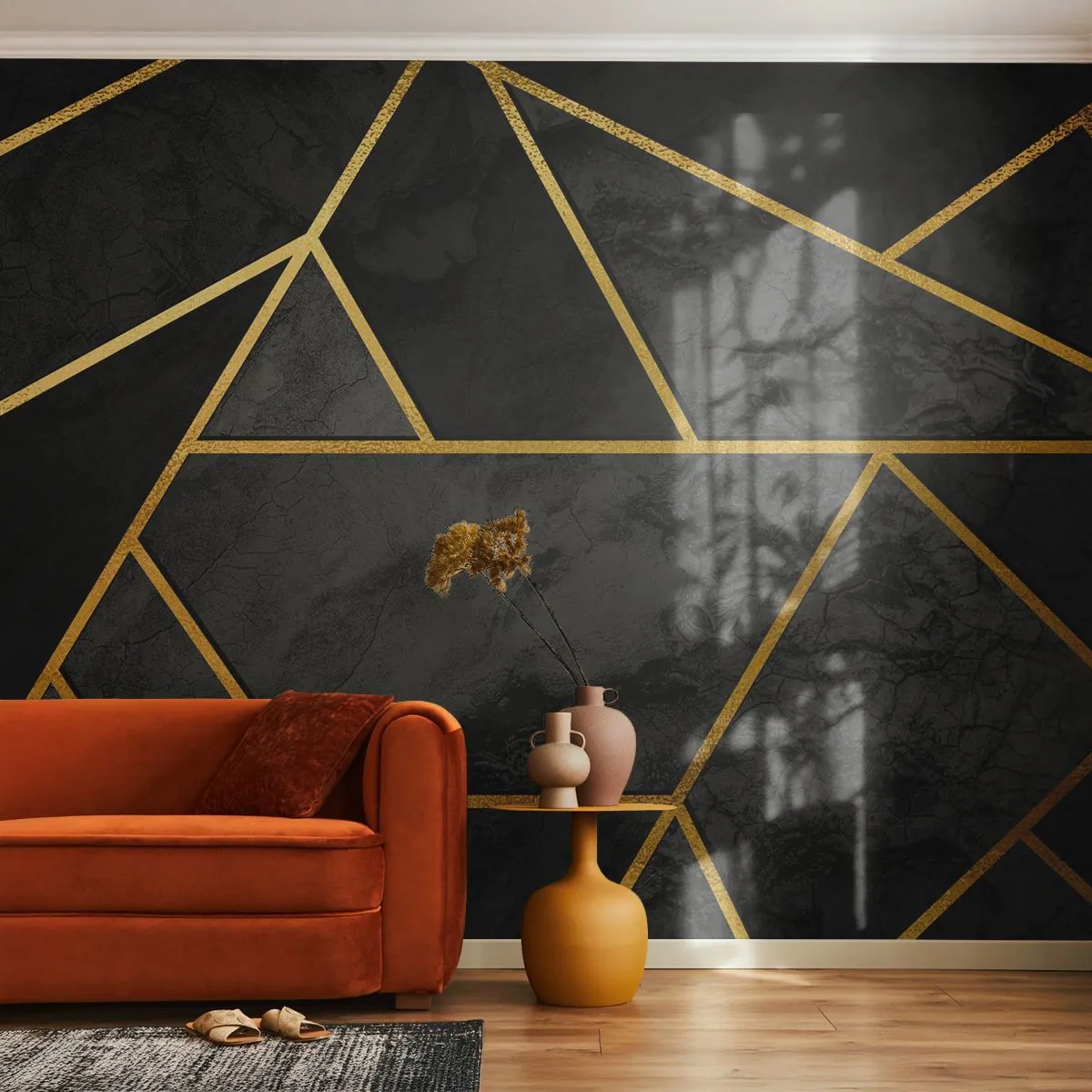 Tapet Premium Sand - Întuneric și lumină - Abstracția, Bucată, Model modern - 100x70 cm