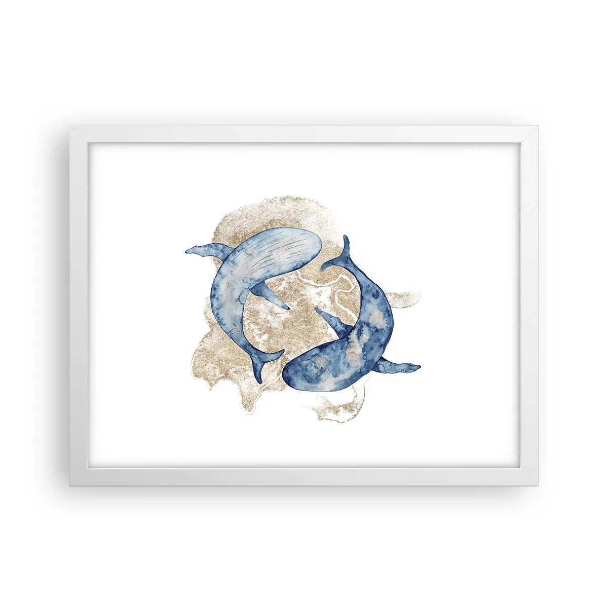 Poster în ramă albă - Prietenie sau iubire? - 40x30 cm