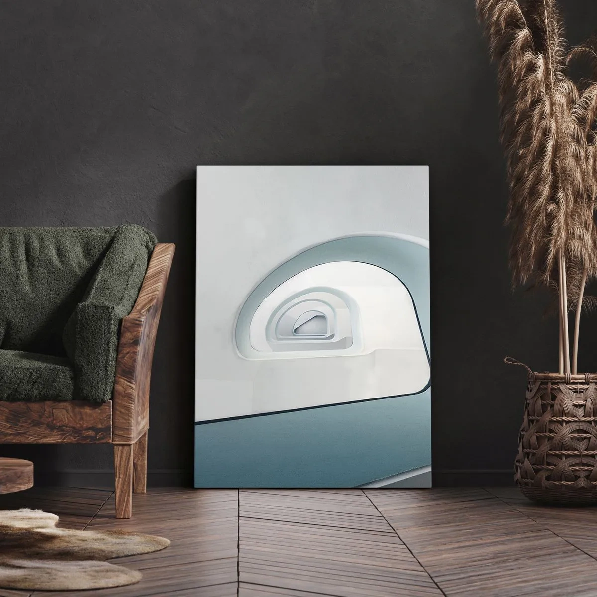 Tablou pe pânză - Până la fundul albastrului - 55x100 cm