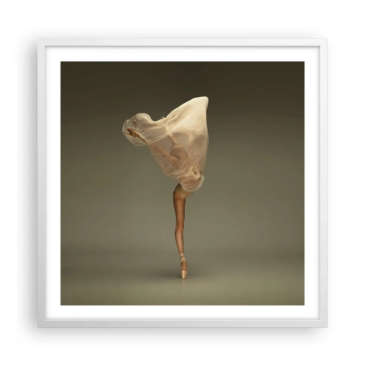 Poster în ramă albă - Pe cale să zboare - 60x60 cm