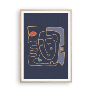 Poster în ramă de stejar deschis - În reverie - 70x100 cm