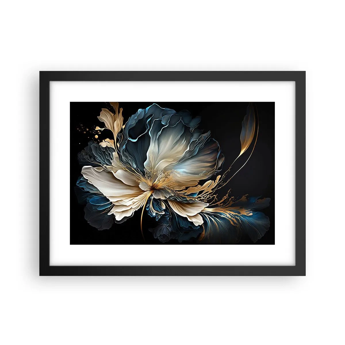 Poster în ramă neagră - Povestea unei flori de iubire - 40x30 cm