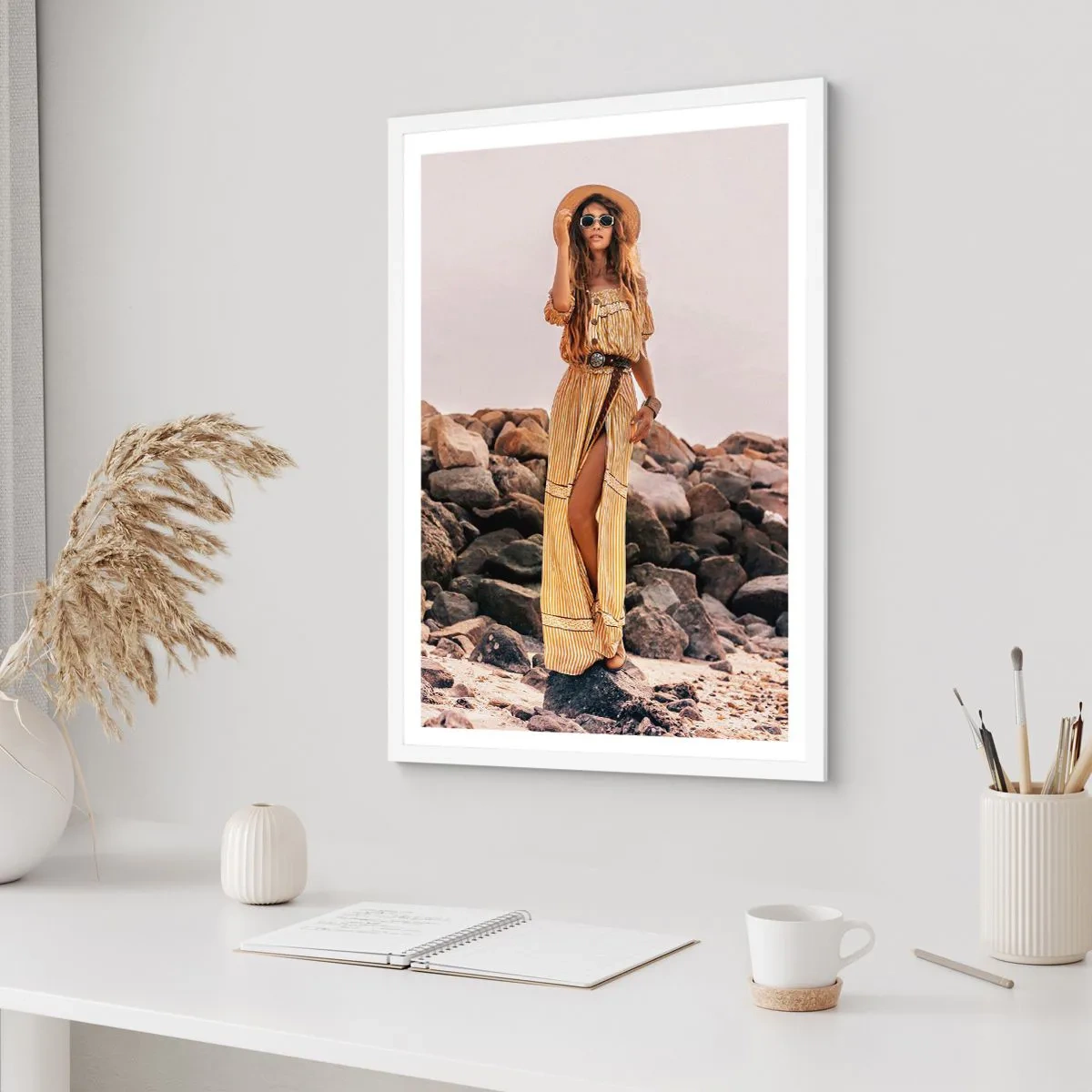 Poster în ramă albă - Magia pietrelor - 61x91 cm