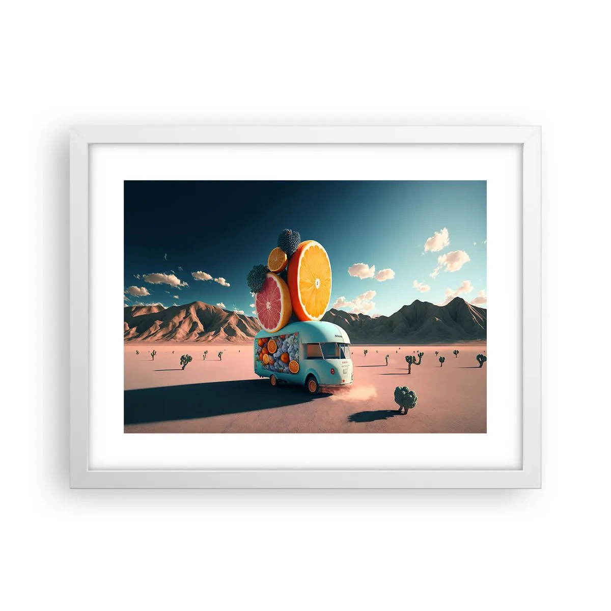 Poster în ramă albă - Gustul vacanței - 40x30 cm