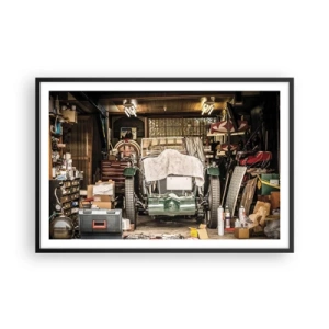 Poster în ramă neagră - Înapoi în trecut - 91x61 cm