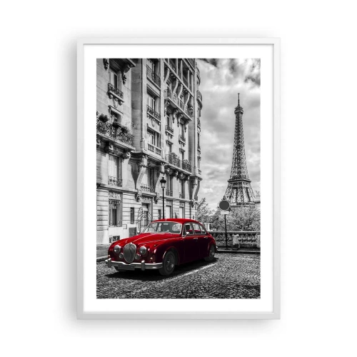 Poster în ramă albă - Prădător în oraș - 50x70 cm