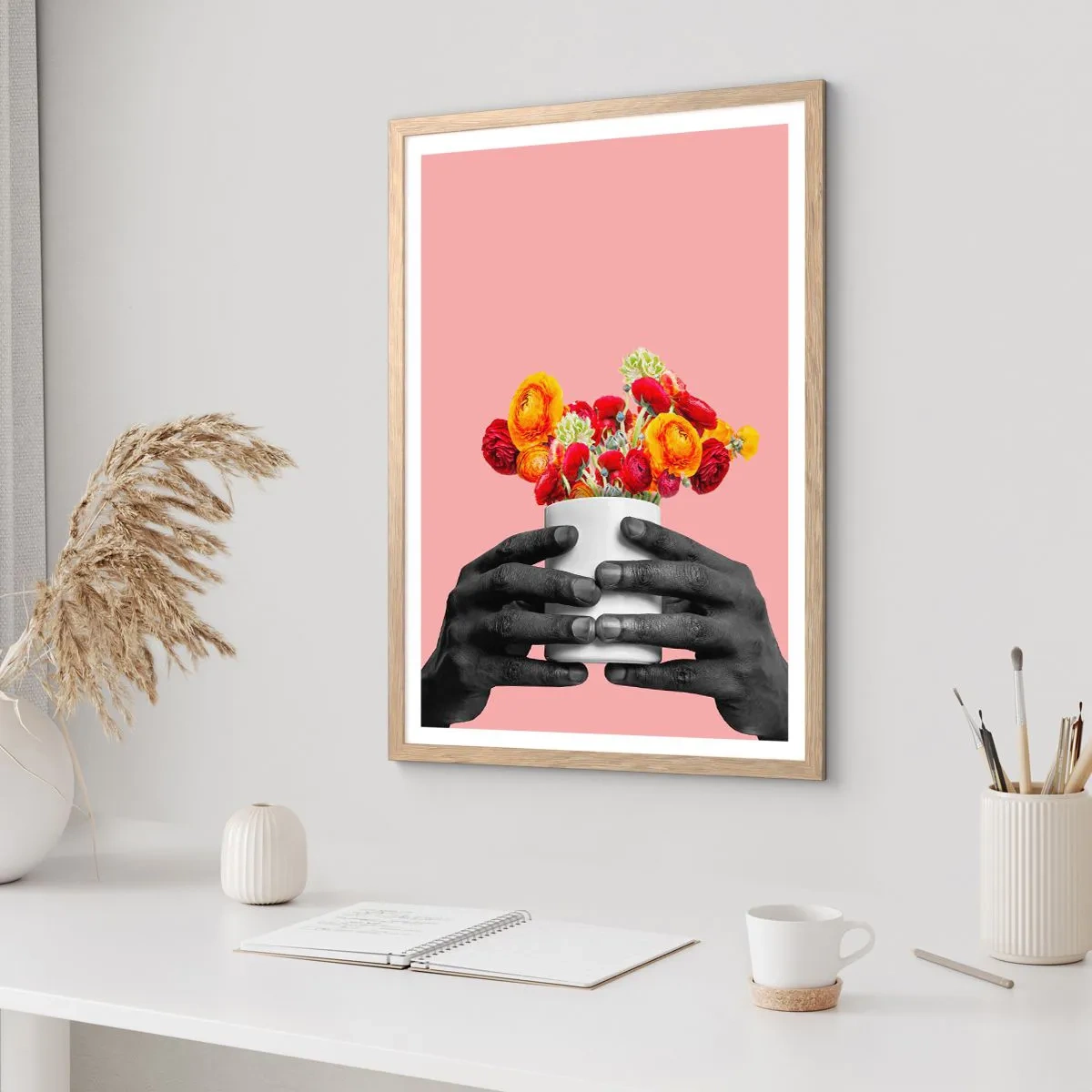 Poster în ramă de stejar deschis - Apoteoza vieții - 40x50 cm