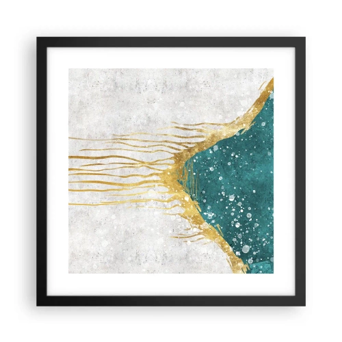 Poster în ramă neagră - Mareea de aur - 40x40 cm