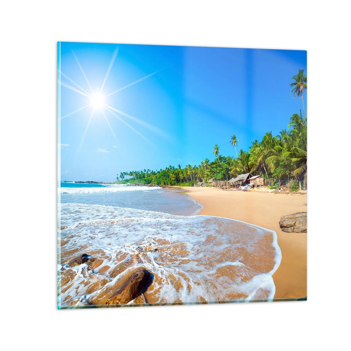 Tablou pe sticlă - Un loc exotic pentru tine - 70x70 cm