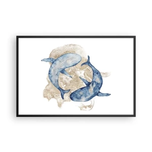 Poster în ramă neagră - Prietenie sau iubire? - 91x61 cm
