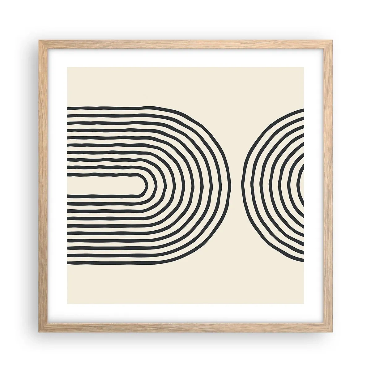 Poster în ramă de stejar deschis - În curând... - 50x50 cm