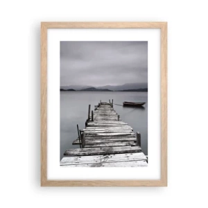 Poster în ramă de stejar deschis - Poți pleca mâine - 30x40 cm