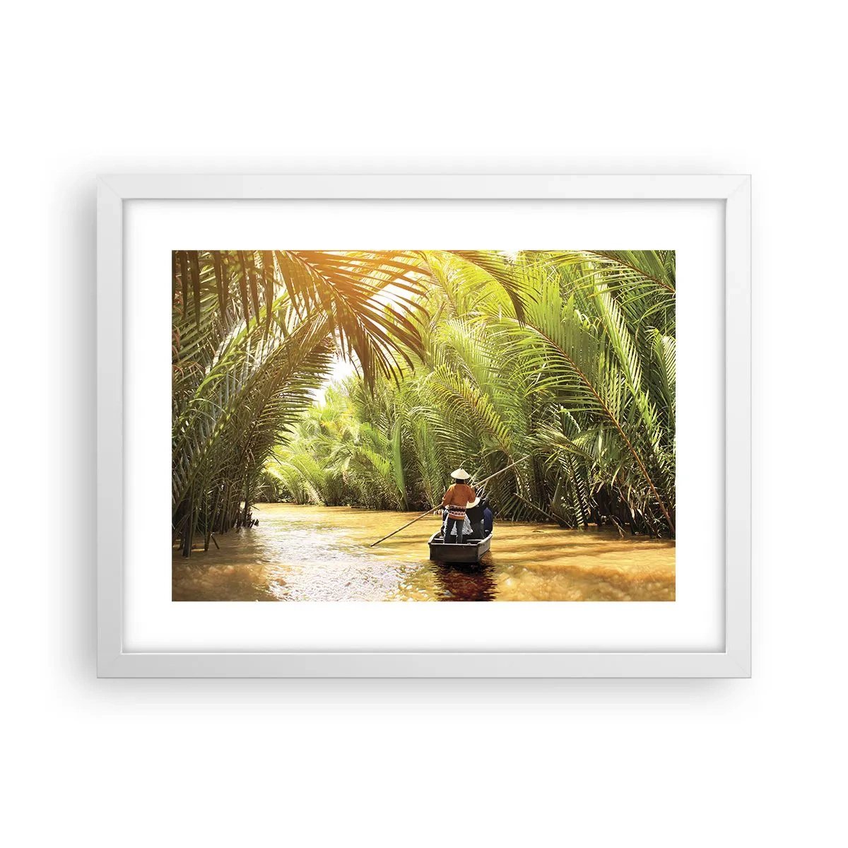 Poster în ramă albă - Prin cheile din palmieri - 40x30 cm