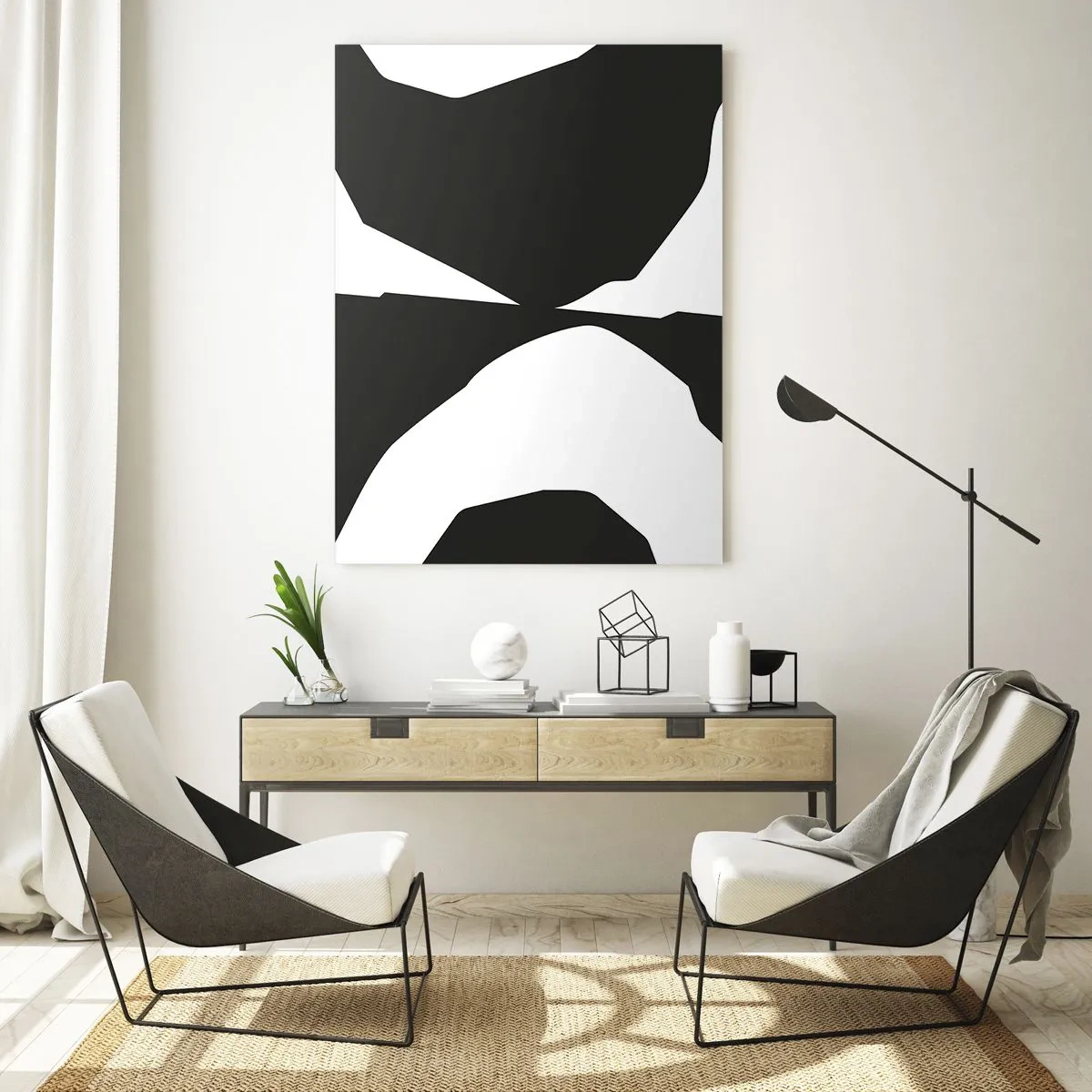 Tablou pe sticlă - Pozitiv -negativ - 50x70 cm