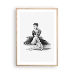 Poster în ramă de stejar deschis - Încântată de dans - 50x70 cm