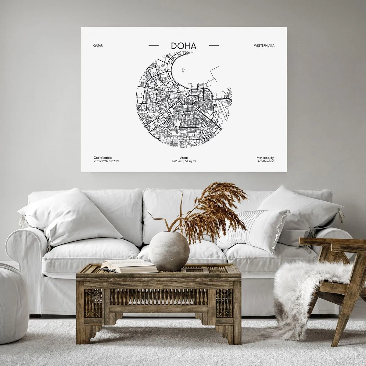 Poster - Anatomia orașului Doha - 100x70 cm