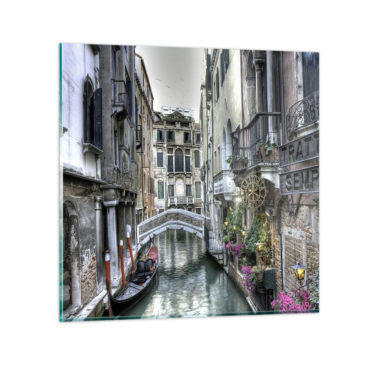 Tablou pe sticlă - Timp de secole în reverie tăcută - 40x40 cm