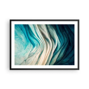Poster în ramă neagră - Insațiabilitate albastră - 70x50 cm