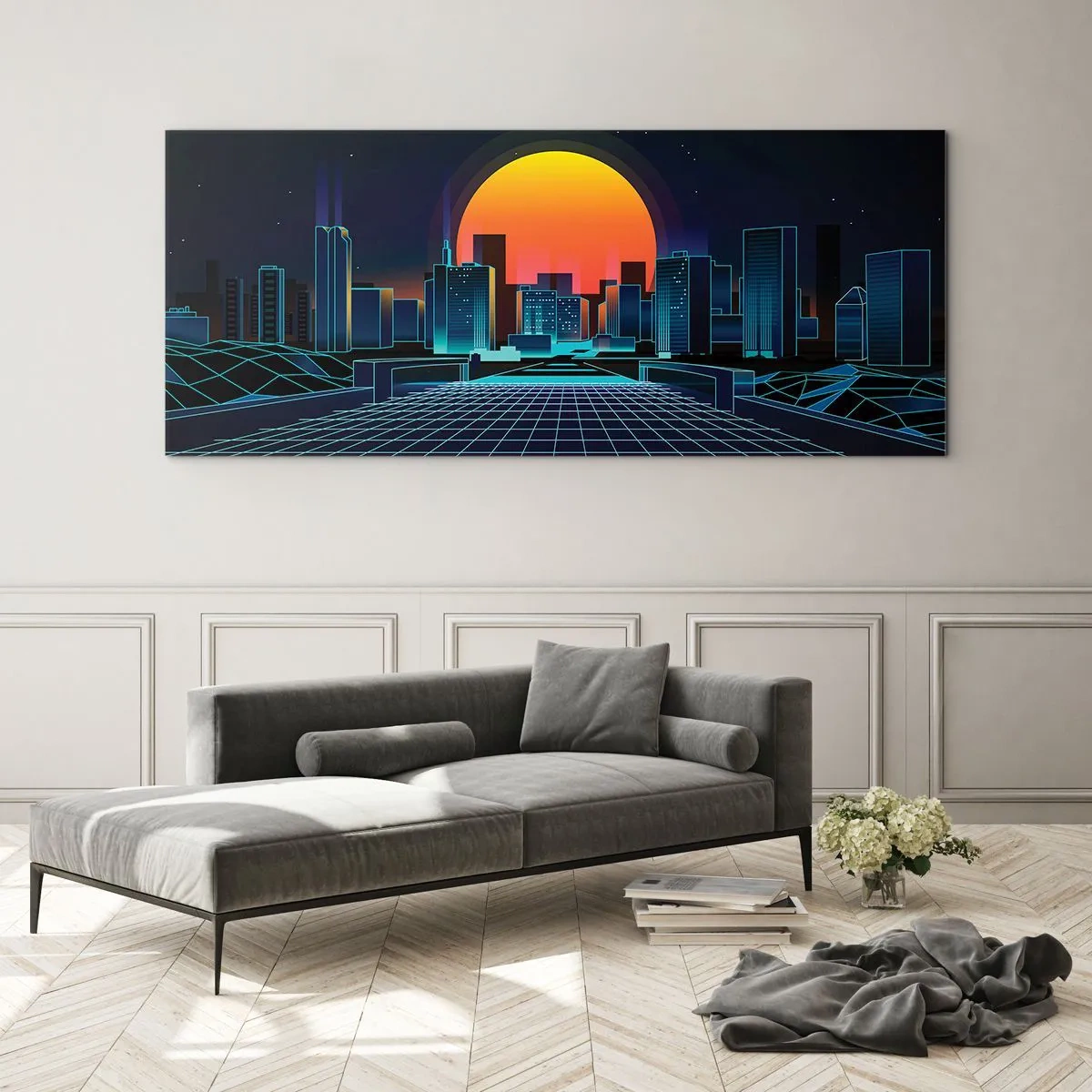 Tablou pe sticlă - Încă mai vrei să ajungi la lumea reală? - 140x50 cm