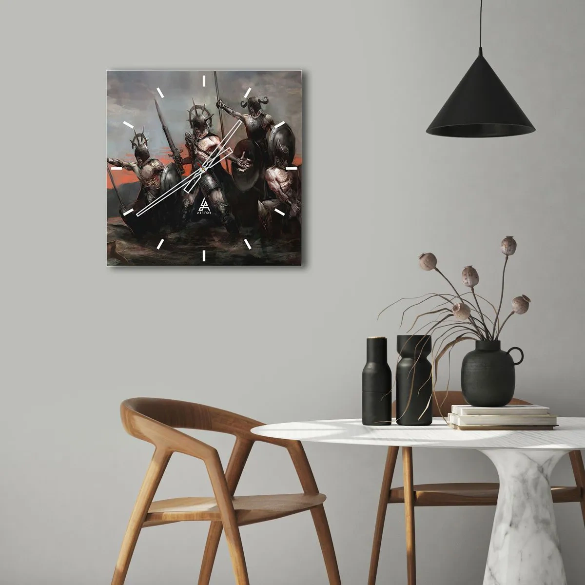 Ceas de perete - Ceas pe sticlă - Cu scut sau fără scut - 40x40 cm