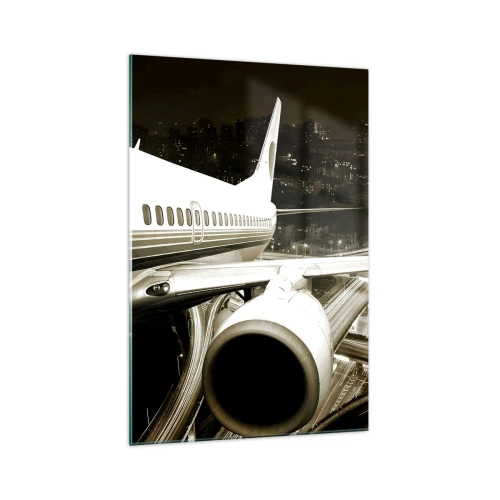 Tablou pe sticlă - Zbor în noapte - 70x100 cm