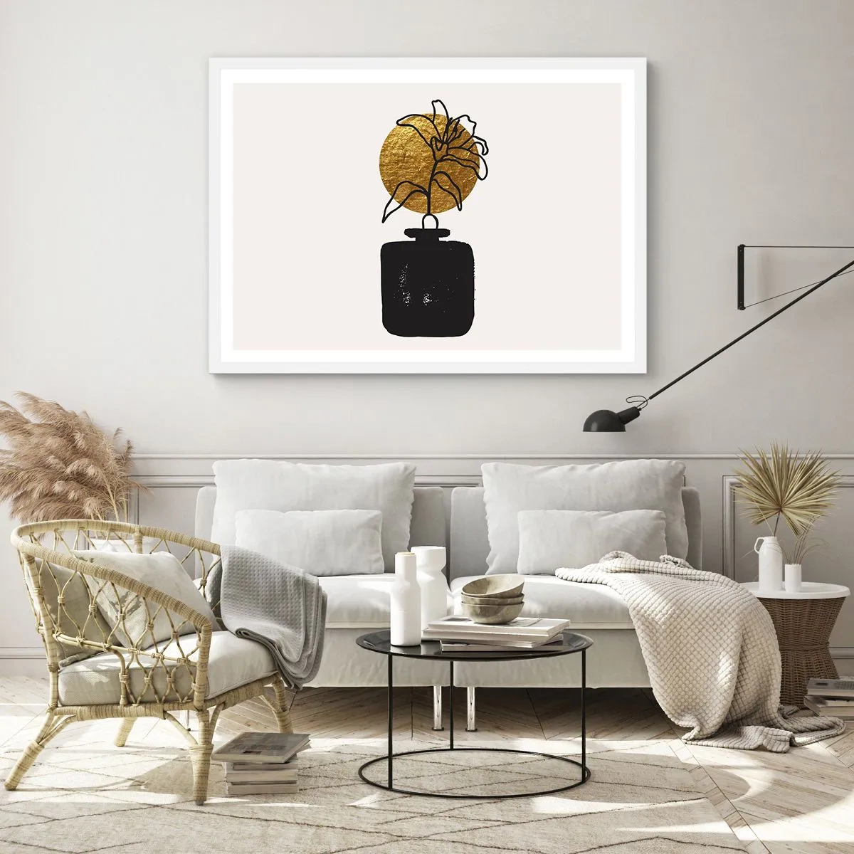 Poster în ramă albă - Cât cântărește aurul? - 91x61 cm