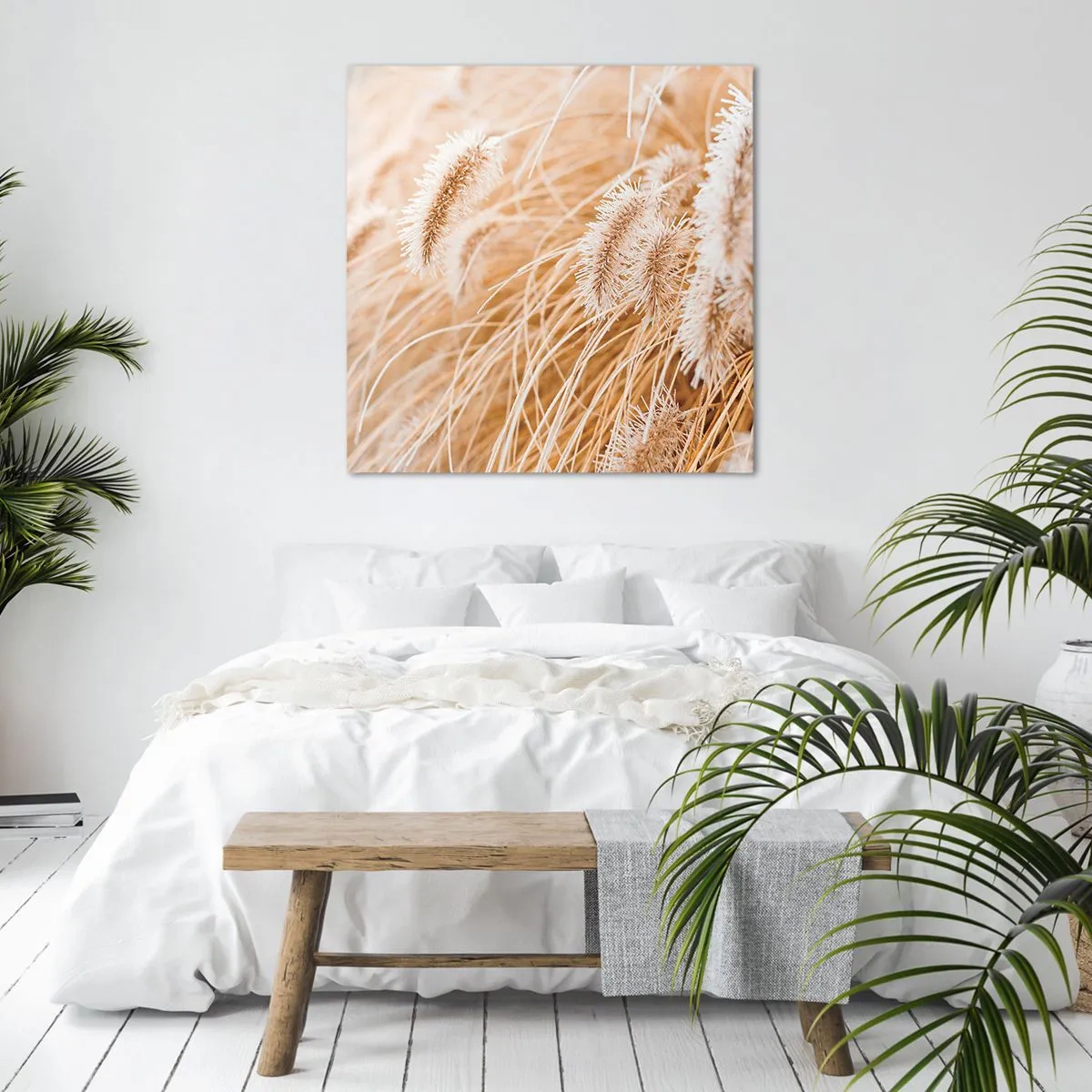 Tablou pe pânză - Foșnetul auriu al ierburilor - 40x40 cm