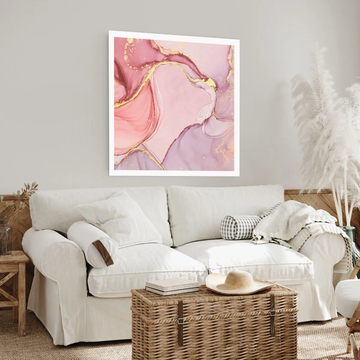 Poster - O mângâiere de culoare - 60x60 cm