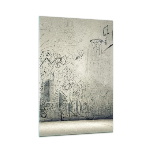 Tablou pe sticlă - Minunata mea viață de oraș - 80x120 cm