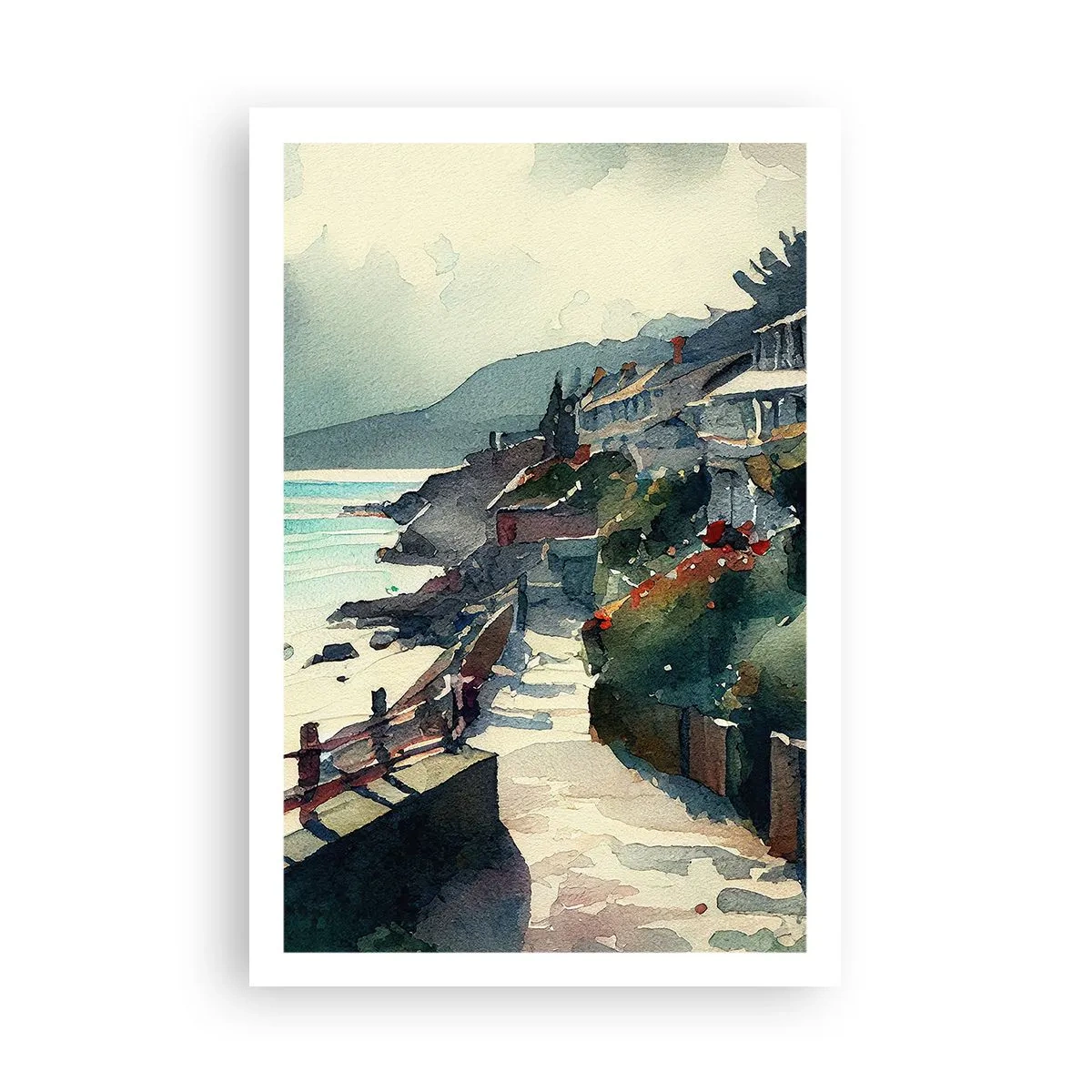 Poster - Orășel mediteraneean - 61x91 cm