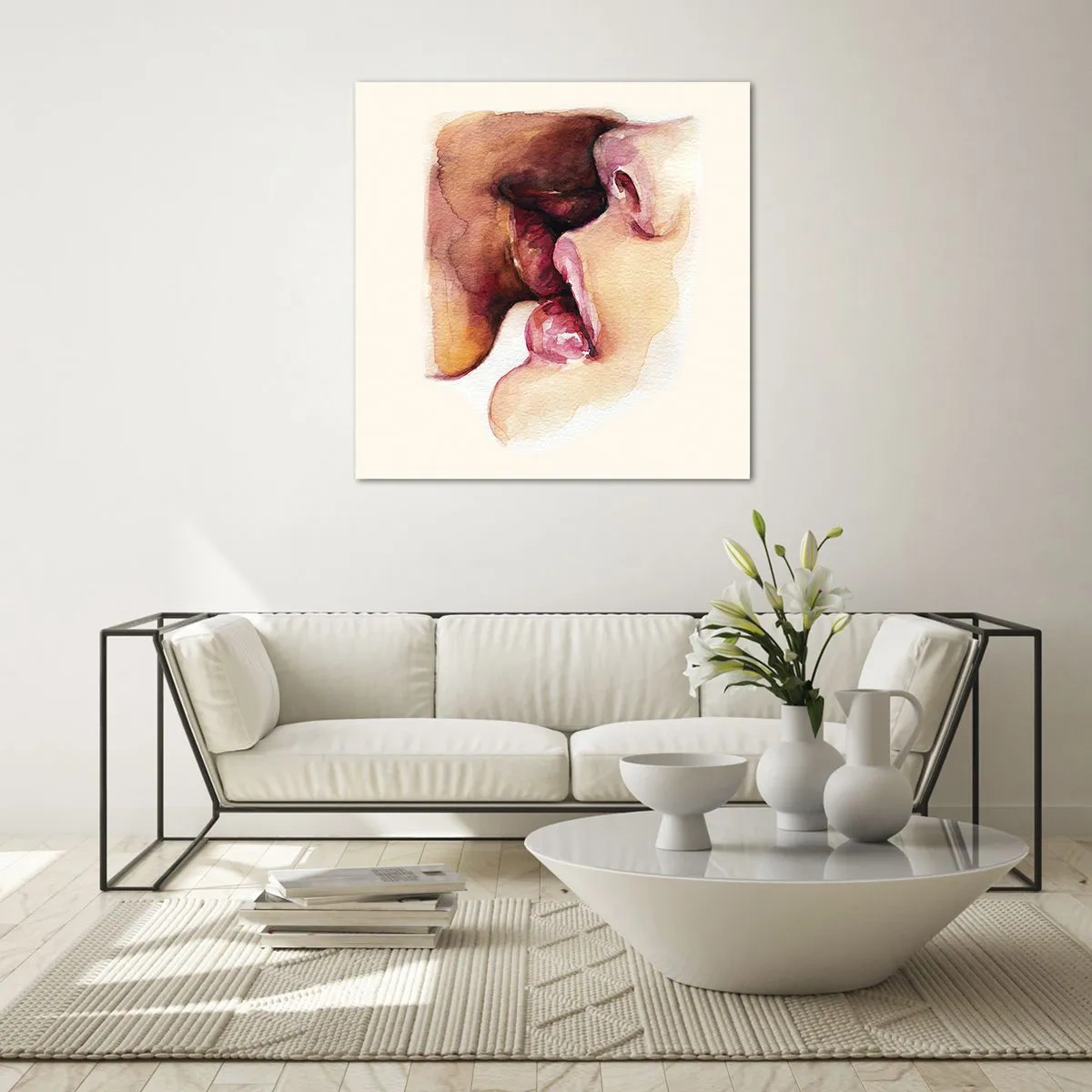 Tablou pe sticlă - Ca ziua și noaptea, ca cerul și pământul - 70x70 cm