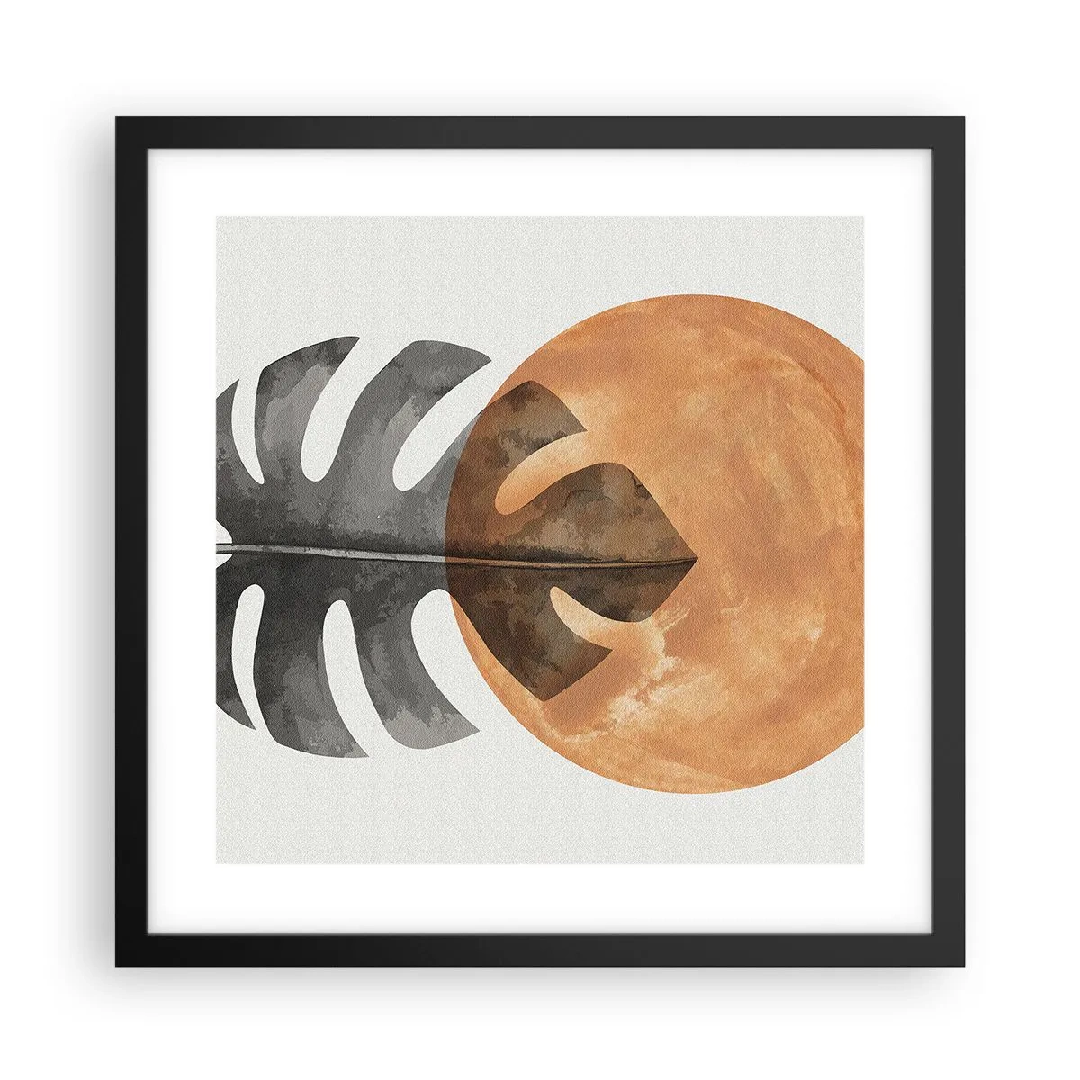 Poster în ramă neagră - Doar soarele - 40x40 cm