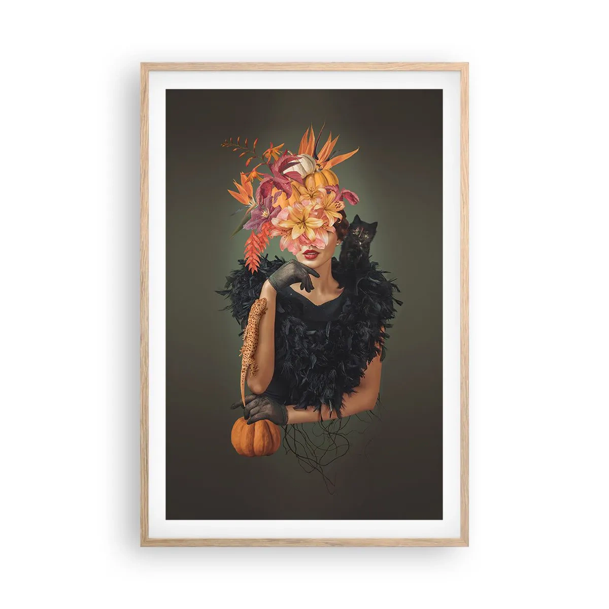 Poster în ramă de stejar deschis - Magia vrăjitoarei - 61x91 cm