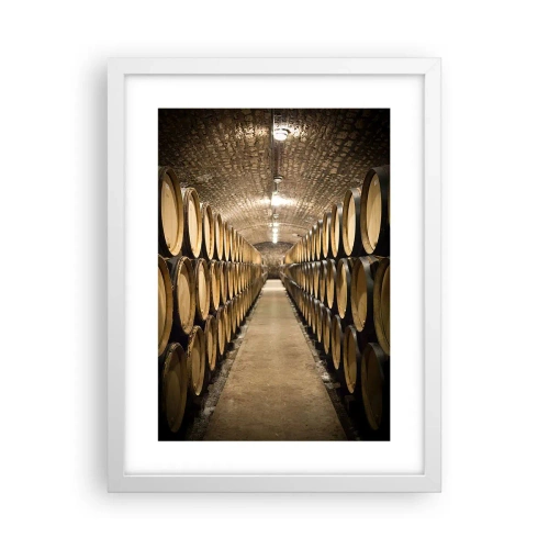 Poster în ramă albă - În pivniță de vin - 30x40 cm