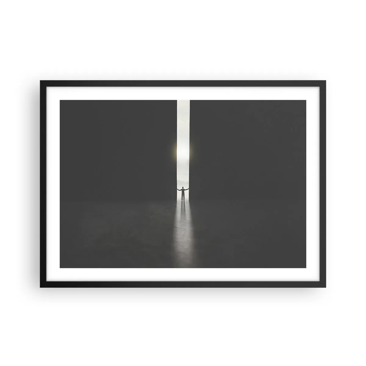 Poster în ramă neagră - Un pas spre un viitor luminos - 70x50 cm