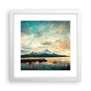 Poster în ramă albă - Sub protecția cerului - 30x30 cm