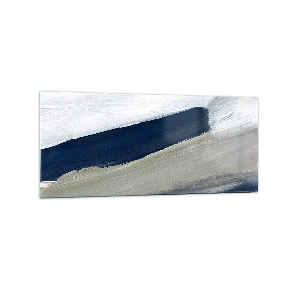 Tablou pe sticlă - Întâlnire cu albul - 120x50 cm